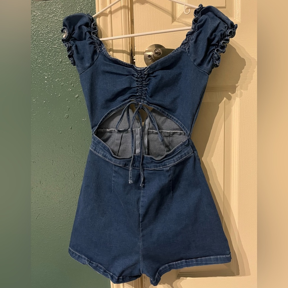 Denim Romper
